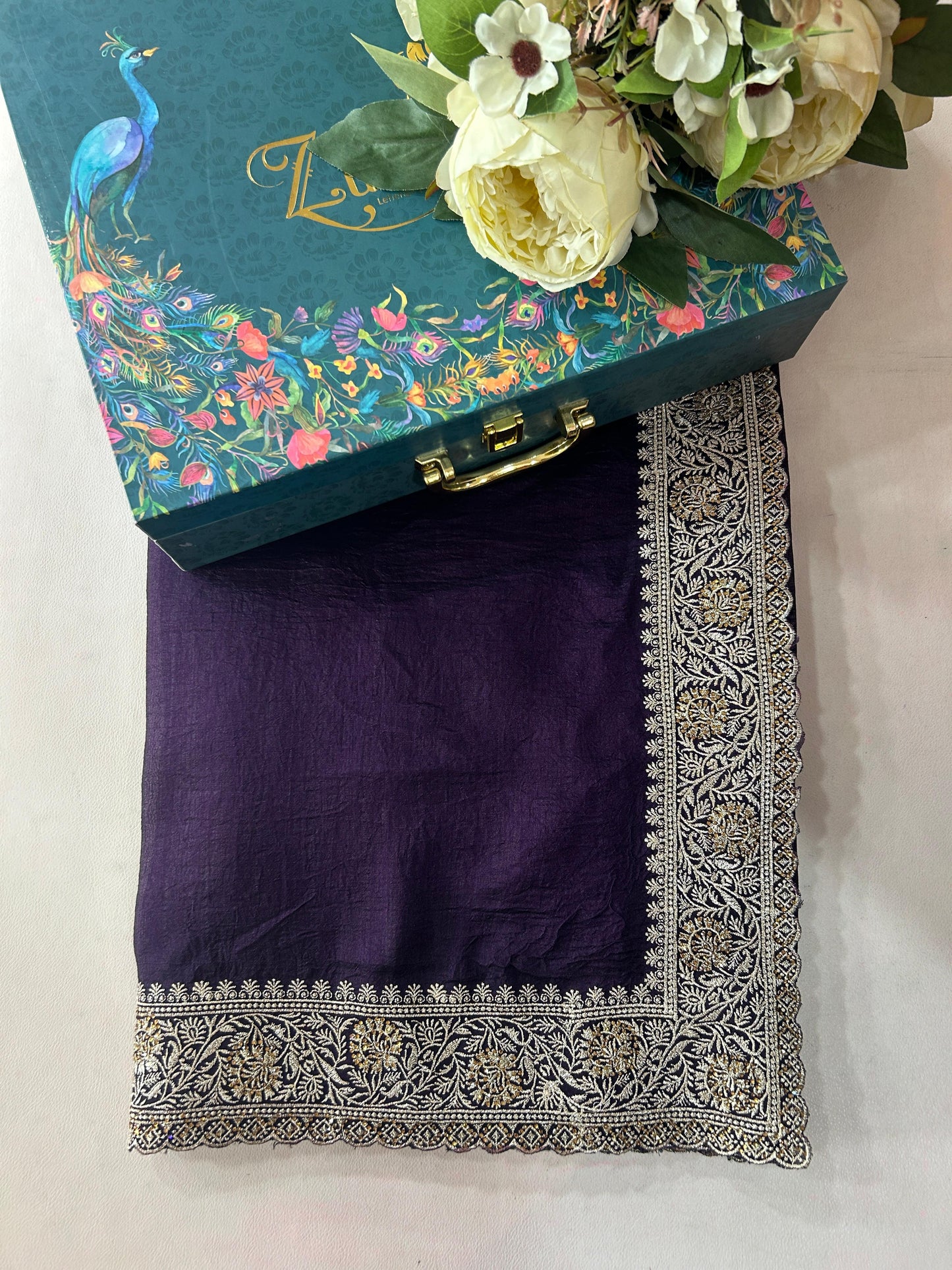 Silk Purple Saree