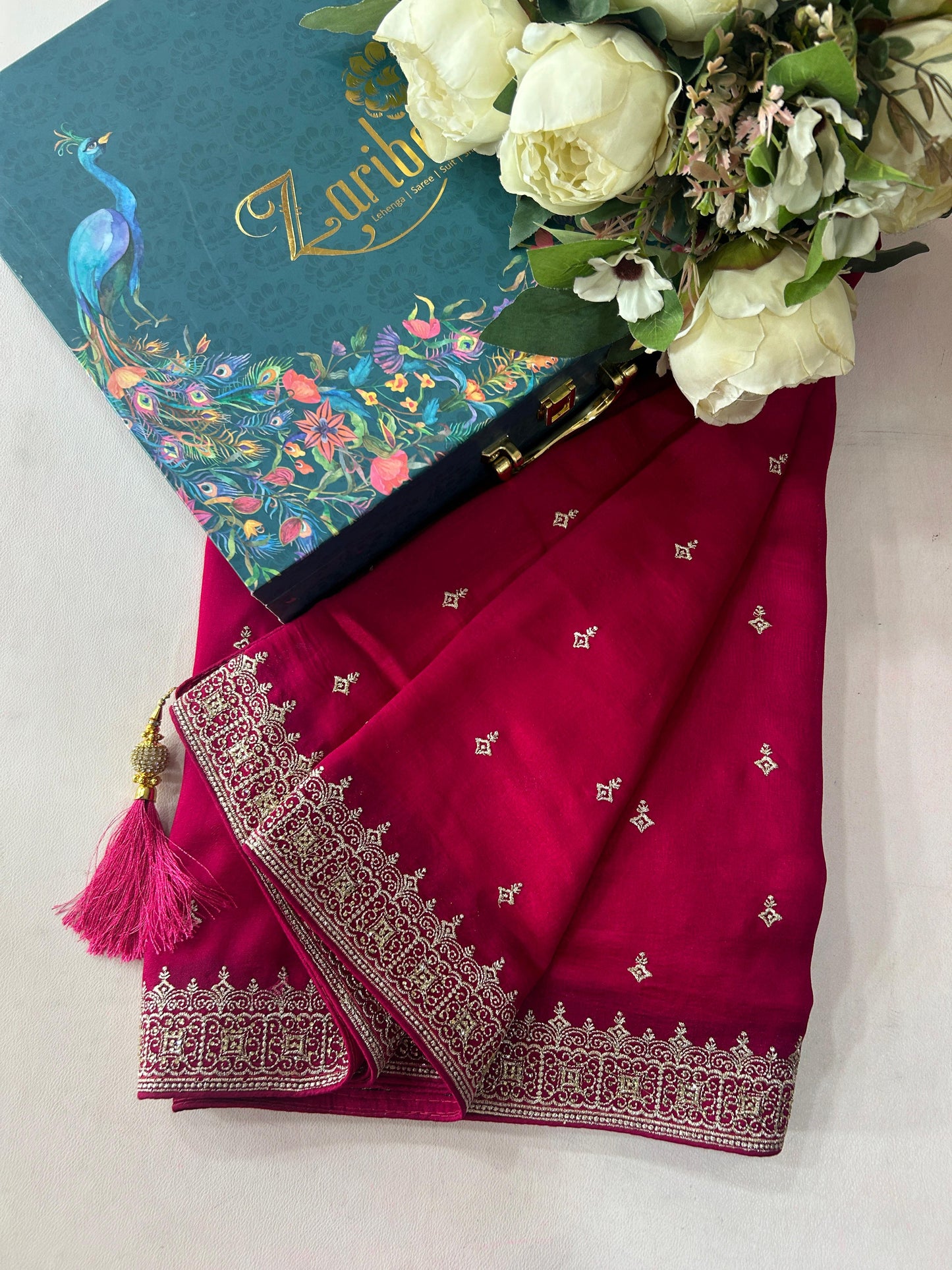 Silk Pink Colour Saree