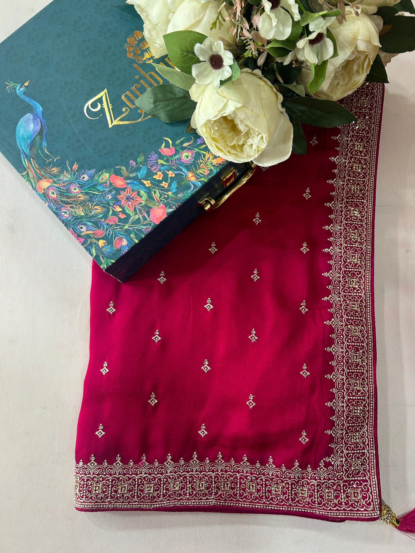 Silk Pink Colour Saree