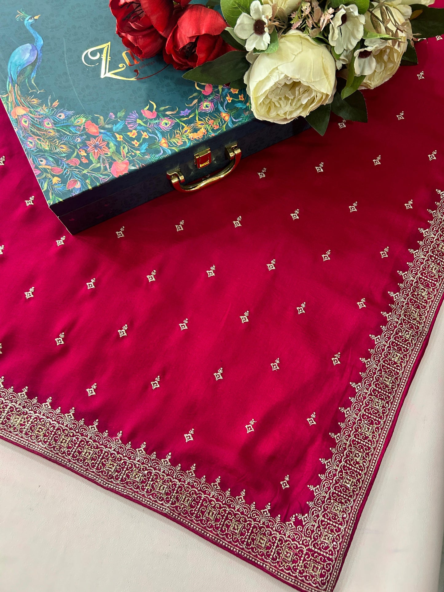 Silk Pink Colour Saree