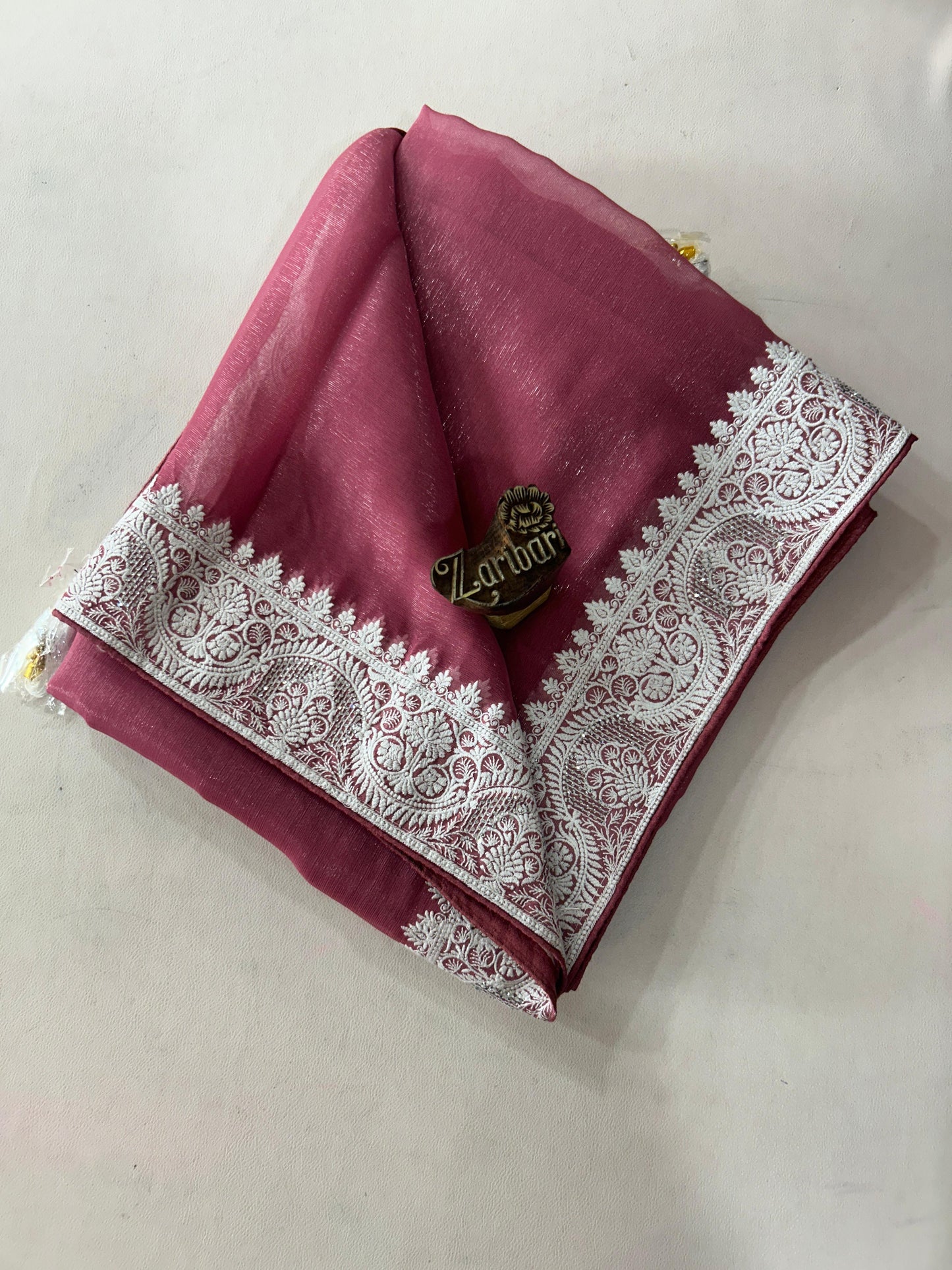 Onion Colour Silk Saree