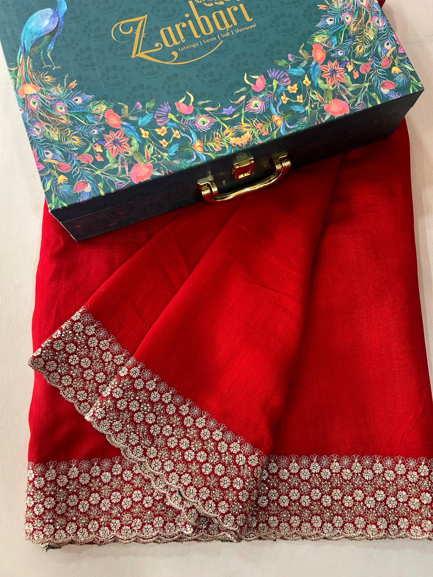 Silk Red Colour Saree