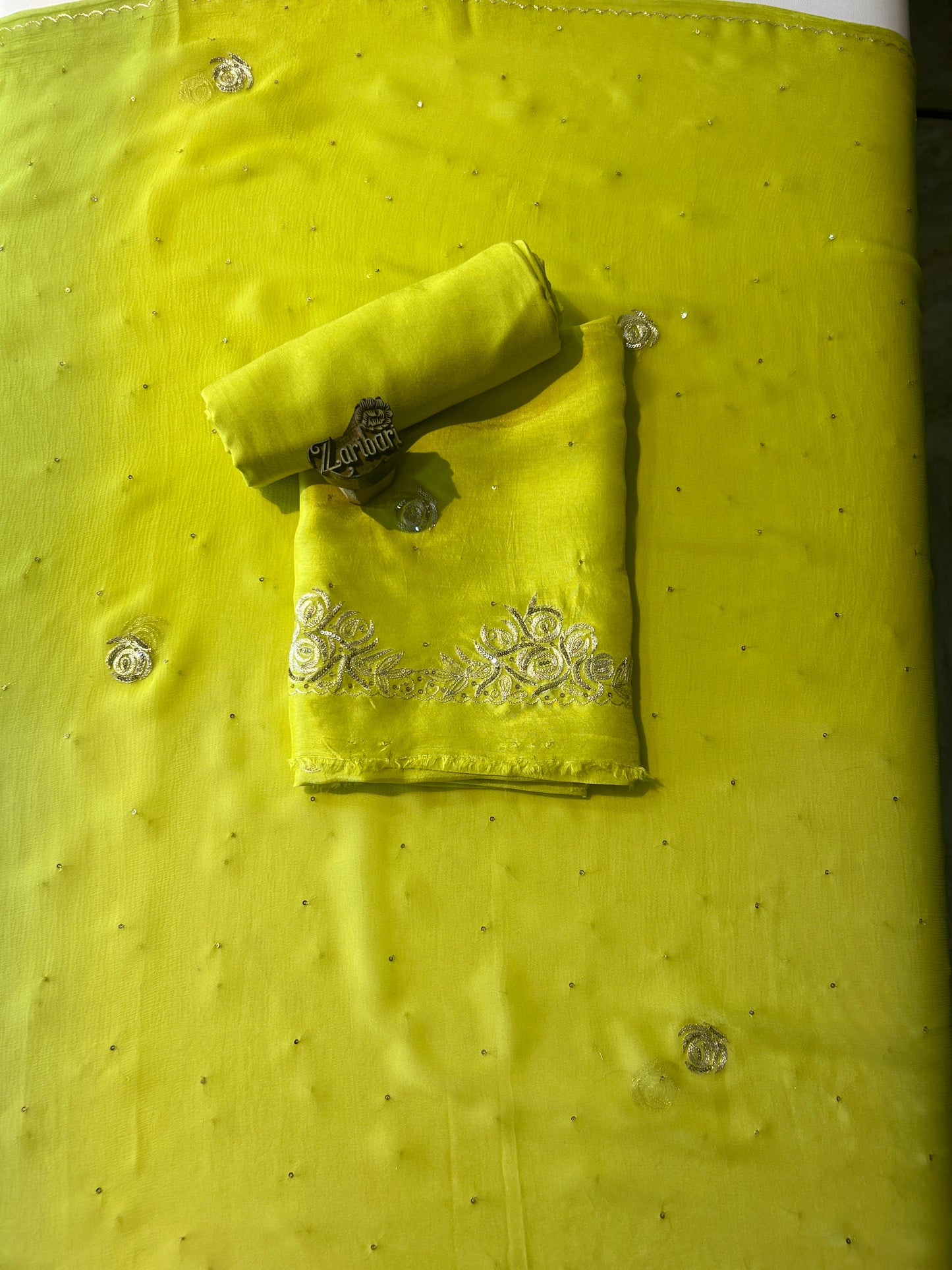 Yellow Colour Russian Silk Unstitched Suit