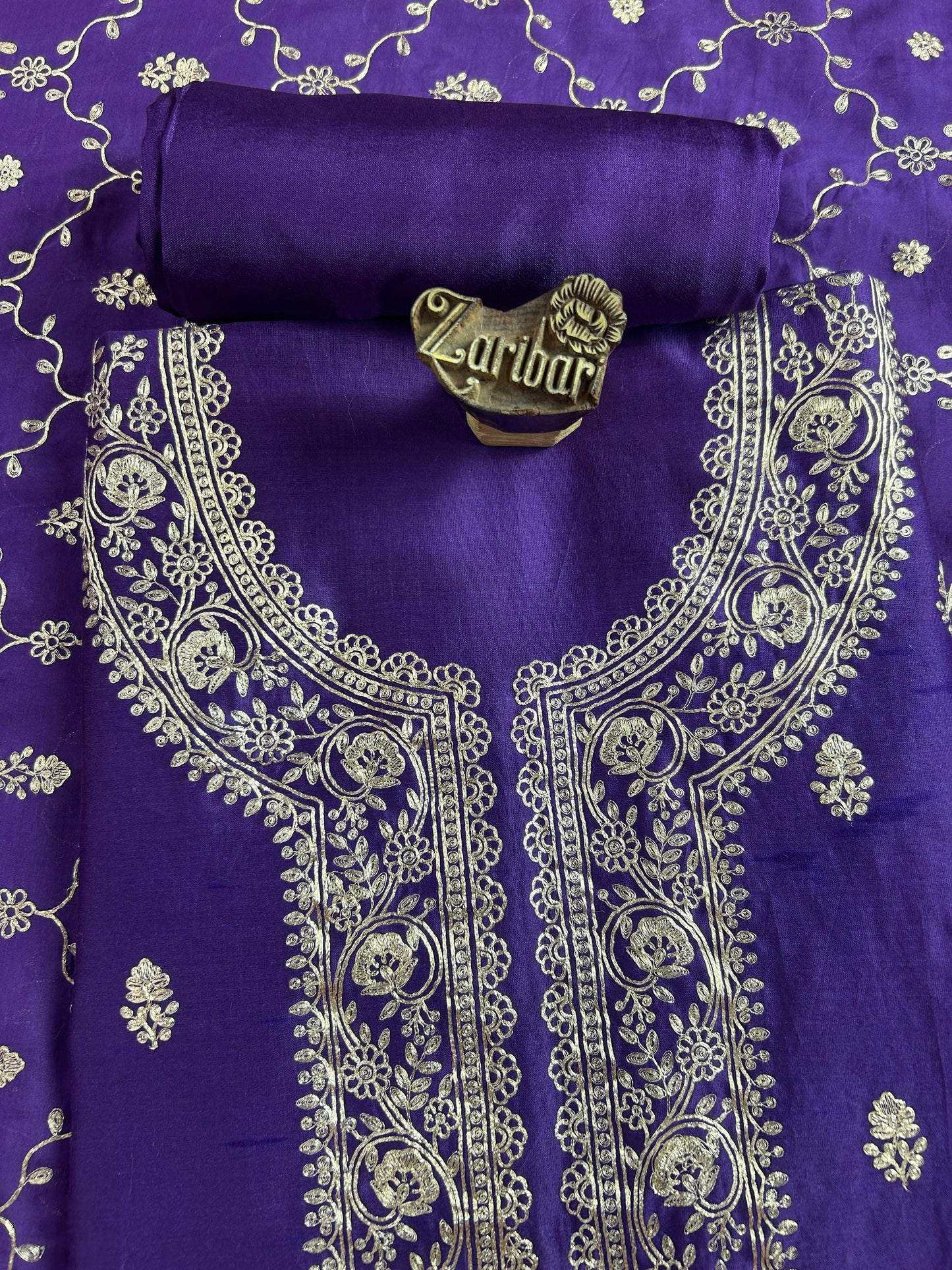 Majestic Purple Pittan Silk Suit