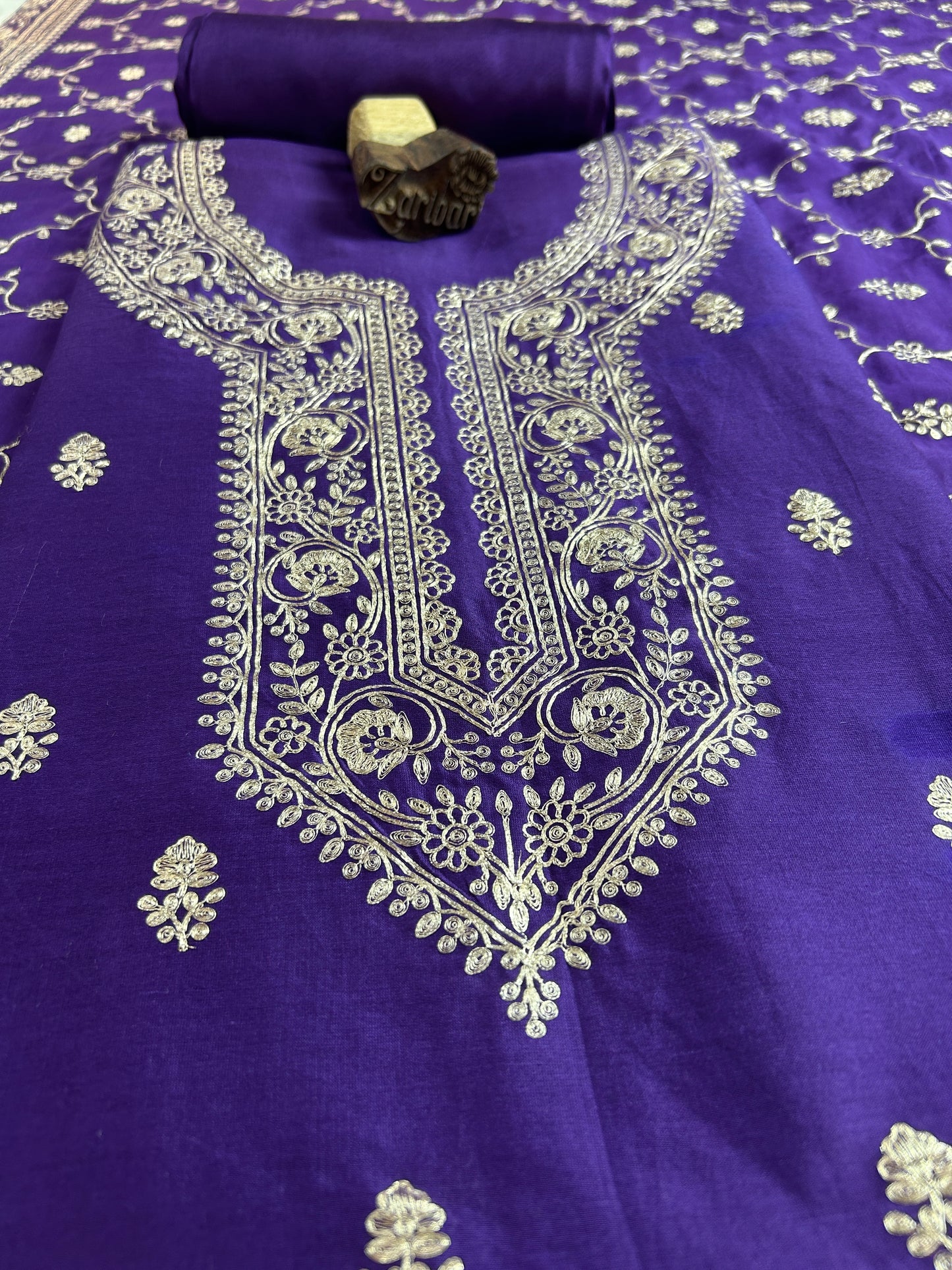 Majestic Purple Pittan Silk Suit