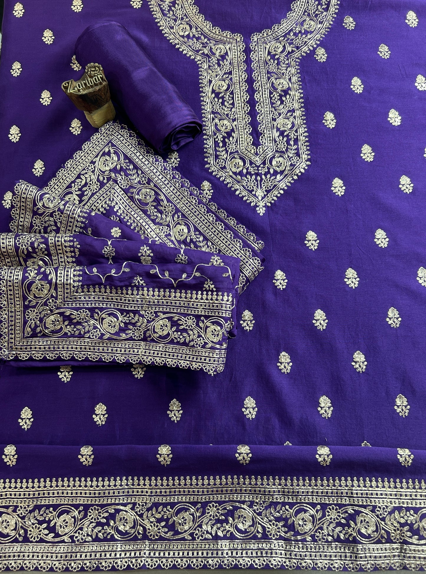 Majestic Purple Pittan Silk Suit