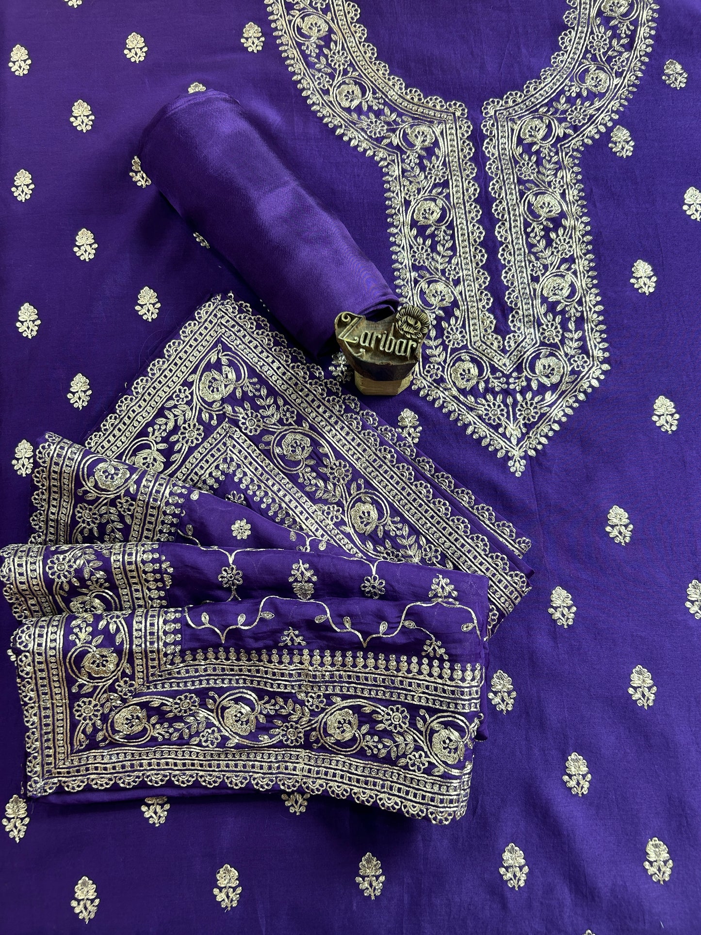 Majestic Purple Pittan Silk Suit