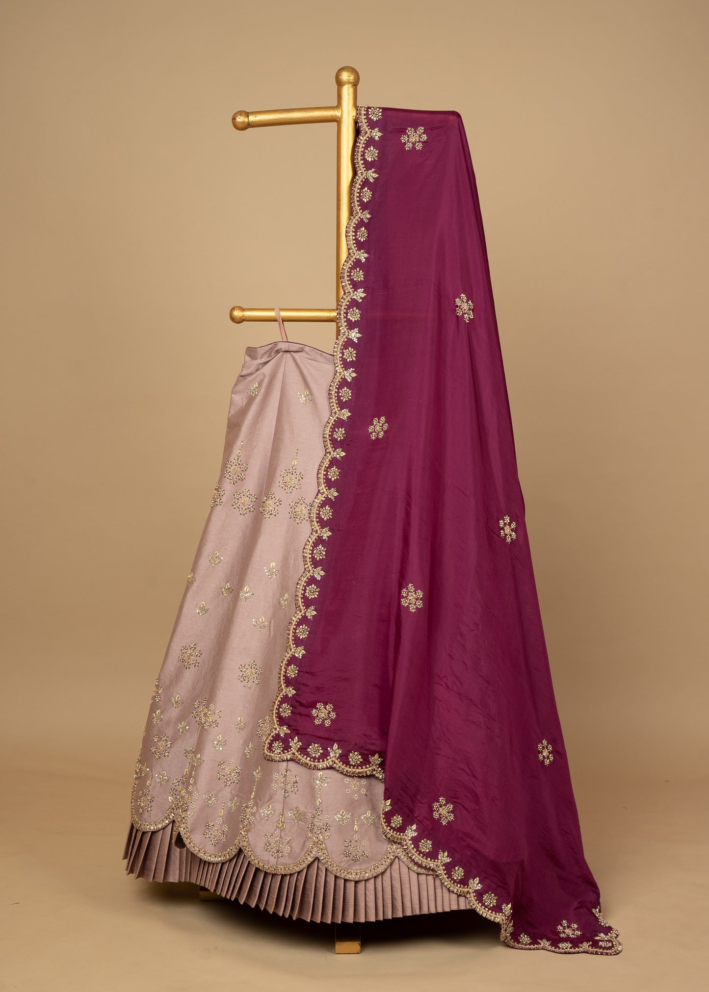 Light Onion Designer DD Silk Lehenga