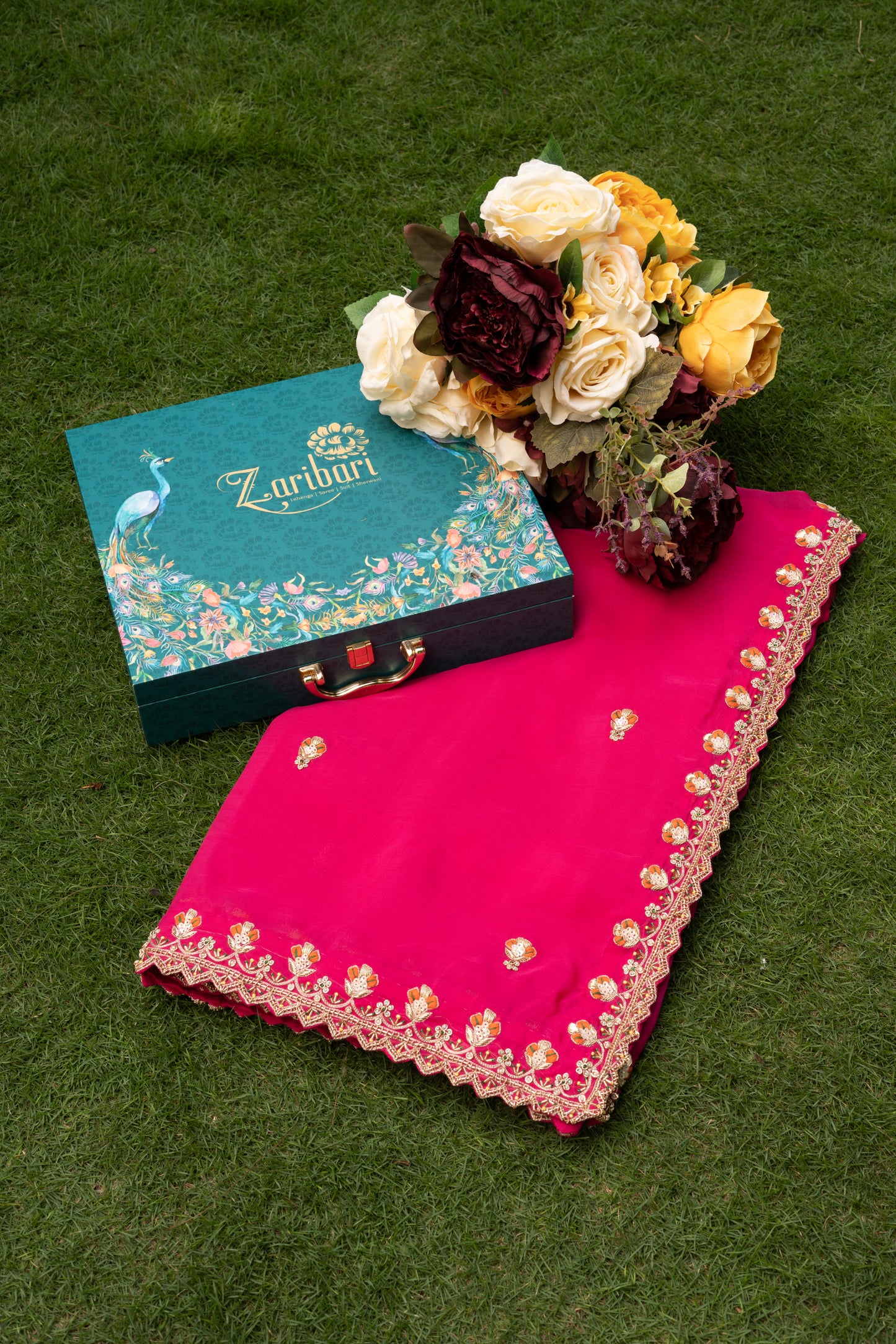 Rani Colour Organza Silk Saree