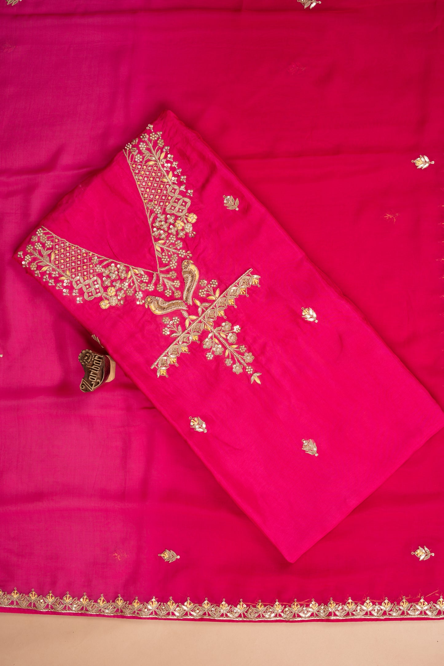 Rani Colour Upada Silk Unstitched Suit