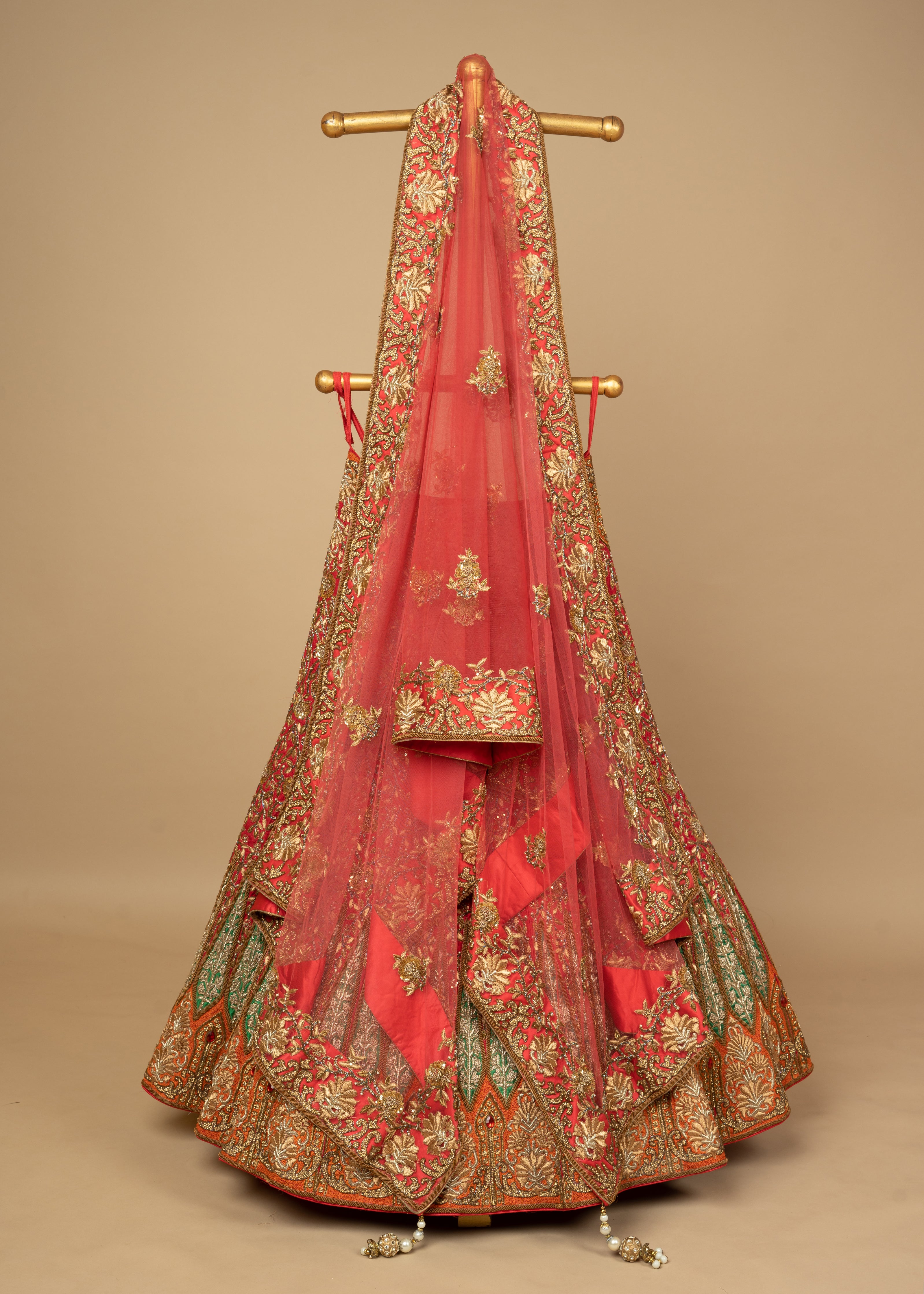 Fuchsia pink bridal lehenga: Brocade lengha with V-neck blouse | Gown party  wear, Lehenga, Pink bridal lehenga