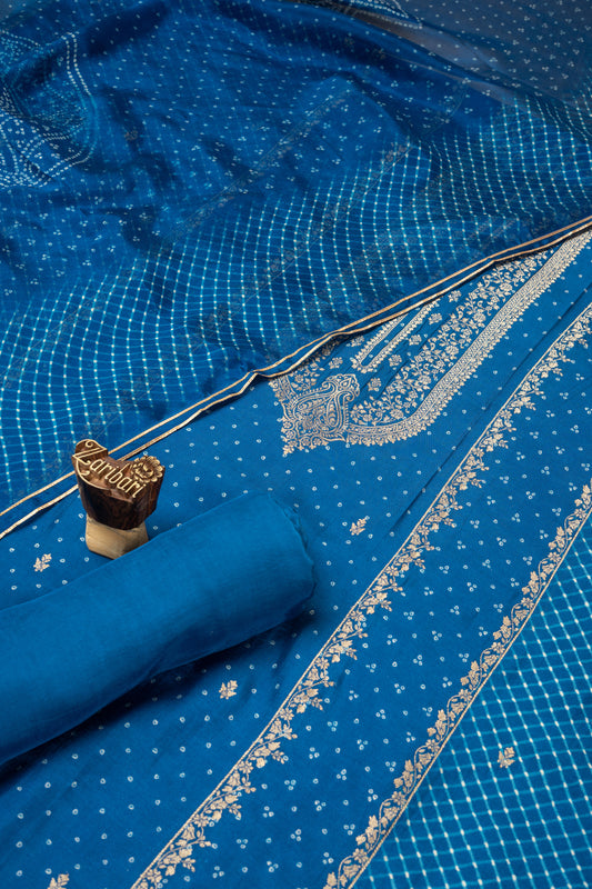 Royal Blue VFS 6010 Silk Unstitched Suit