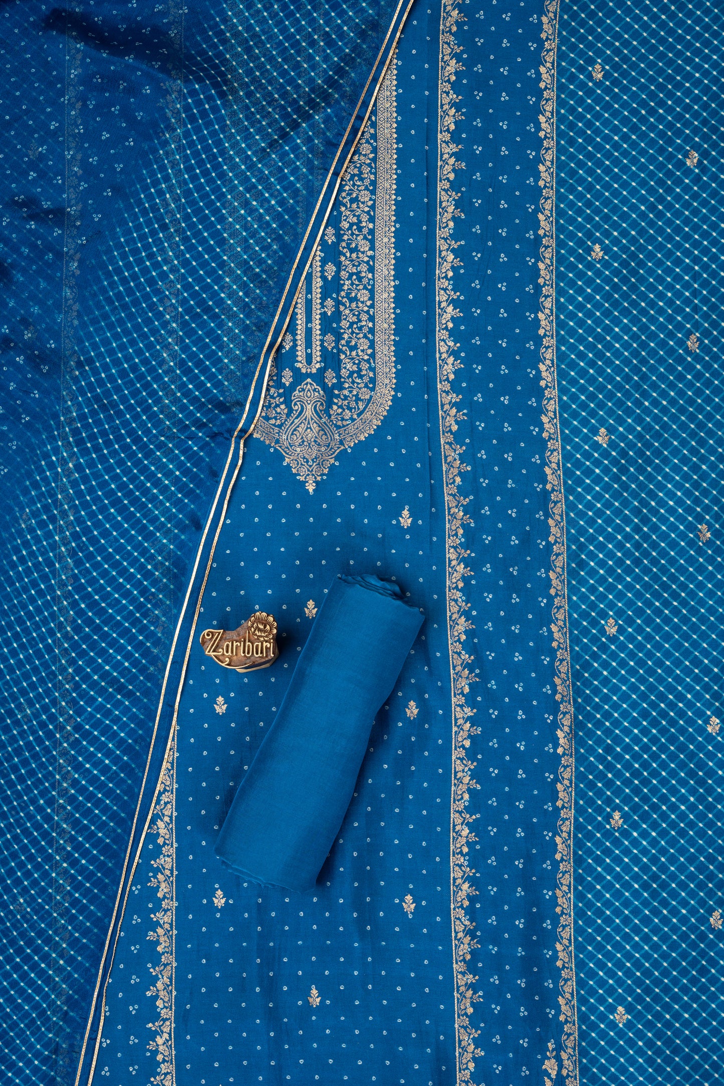 Royal Blue VFS 6010 Silk Unstitched Suit