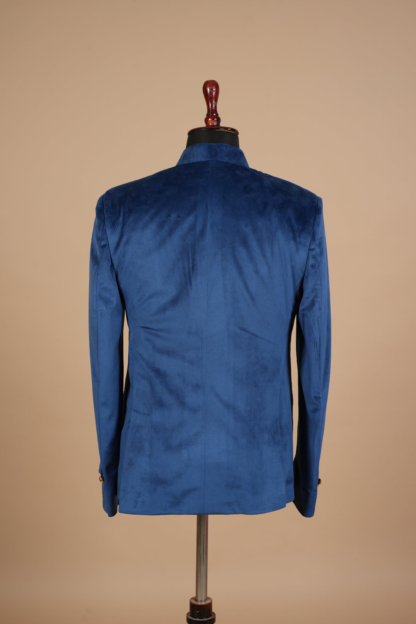 Teal Blue Designer Velvet Jodhpuri Blazer